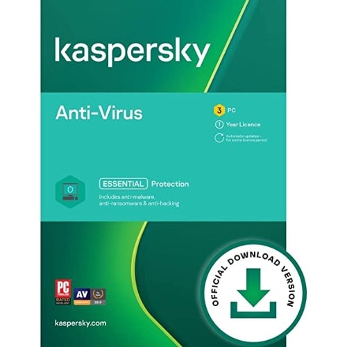 KASPERSKY ANTIVIRUS SOLUTION (3 USERS) 1 YEAR